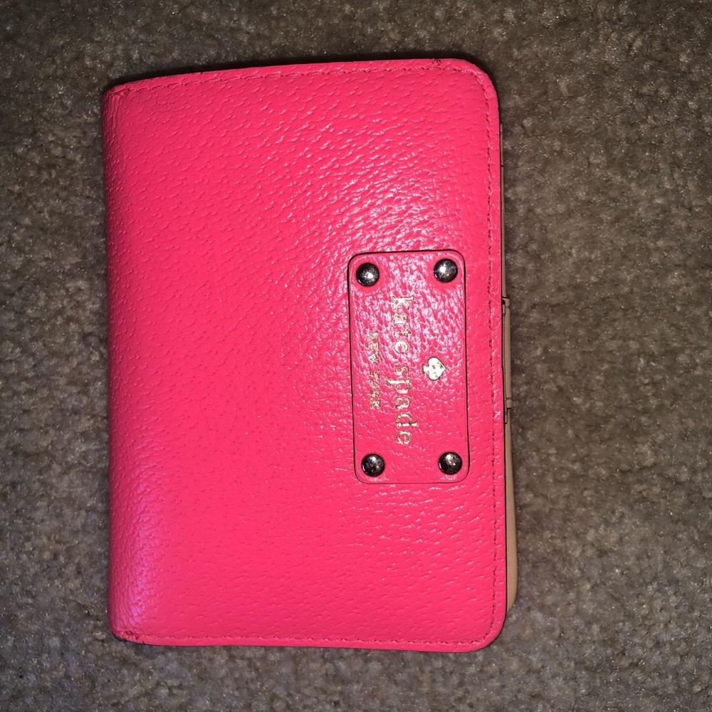 Neon pink Kate Spade mini wallet